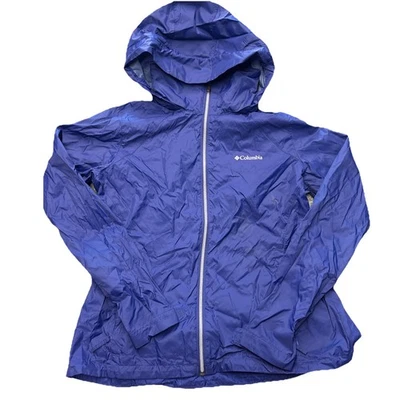 Columbia Mujer Chaqueta de Lluvia XL Cremallera Completa Ligera Cortavientos Concha Exterior Foto 1 de 4