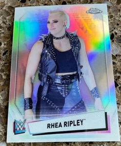 2021 TOPPS WWE CHROME RHEA RIPLEY REFRACTOR CARD #90 SUPERSTAR NXT/WWE DIVA MINT - Picture 1 of 2