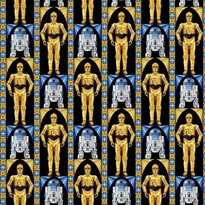 Star Wars Stain Glass Driods Sewing Quilting Cotton Fabric 1/2 YD - image 1 of 2