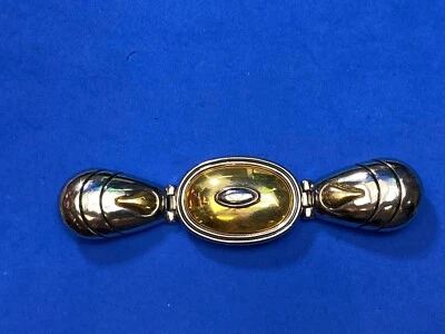 Vintage silver and gold color wide belt buckle - Image 1 of 4