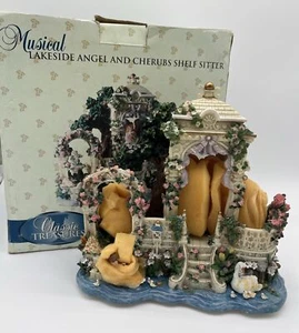 Decorative Musical Lakeside Angel & Cherub Shelf Sitter by Classic Treasures - Picture 1 of 7