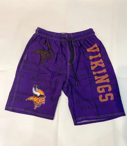 Minnesota Vikings NFL Football Mens Sportwear Quick Dry Board Short with Lining Cover