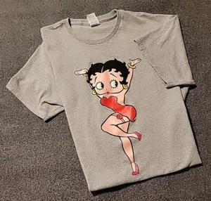 BETTY BOOP Character Shirt Gray Women's Size Large - Picture 1 of 3