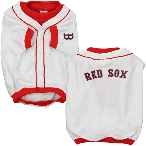 Sporty K9 MLB Boston Red Sox Baseball Dog Jersey, White Cover