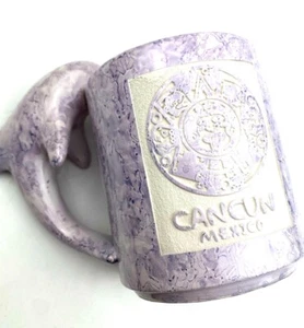 Cancun Becher Tasse Mexiko Reise Getränke Kaffee Tee Sammlerstück Delphin Henkel 3D - Bild 1 von 8