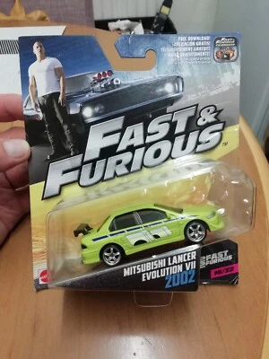 Fast Furious Mattel 2002 1:55 MITSUBISHI LANCER EVOLUTION 7  # 16 - Image 1 of 4