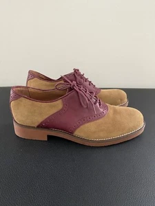 G.H.Bass Tan Suede Saddle Two Toned Academia Preppy Shoes/Womens 6.5/NWOT/$88 N - Picture 1 of 5