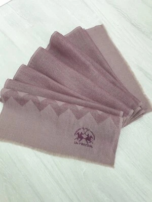 LA MARTINA Bufanda Unisex Lana Merino Púrpura Excelente Estado Foto 1 de 4