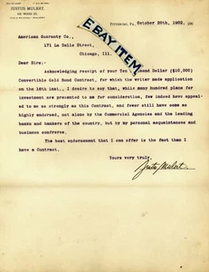 1902 TESTA DI LETTERA JUSTUS MULERT Pittsburg Pennsylvania PA gold bond ASSICURAZIONE - Foto 1 di 1