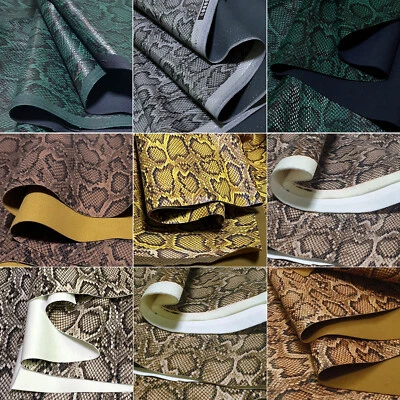 Vinyl PU Snakeskin Python Leatherette Faux Leather Fabric Jacket Shoe Bags 54"w - Image 1 of 4