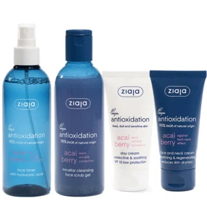 Ziaja Acai Berry Antioxidation Face Cream, Toner or  Micellar Gel Scrub Cleanser - Picture 1 of 5