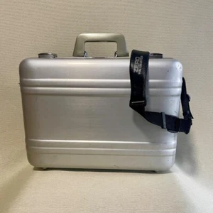 Zero Halliburton Aluminum Case with Genuine Leather Strap - Picture 1 of 13