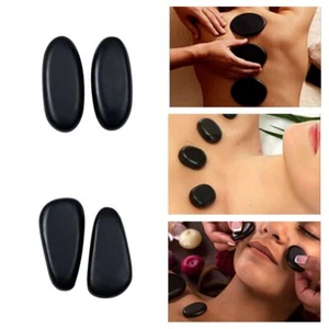 2 Large Basalt Hot Massage Stones Lava Stones For Body Massage - Picture 1 of 7
