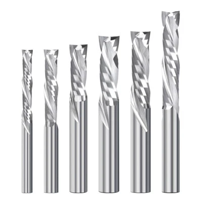 VHM Spiralfräser Up&Down Kompression for Oberfräse 1/8 4 6 8 10 12mm Nutfräser - Bild 1 von 4