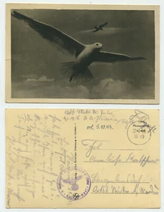 84456 - Möwe im Anflug - Feldpostkarte, gelaufen 22.9.1943 - Bild 1 von 2