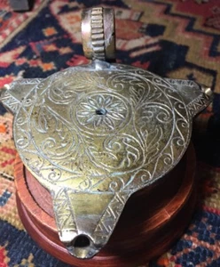 Heavy Brass Oil lamp or incense burner; Vintage with handle - decorative - Picture 1 of 1