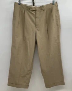 Vtg Corbin Pants “Natural Shoulder Trousers"  Khaki Size 35x24.5 Union Made - Picture 1 of 9