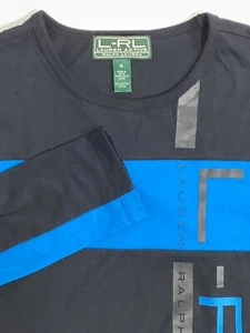 Lauren Active By Ralph Lauren Women Black blue Long Sleeve Top M - Picture 1 of 6