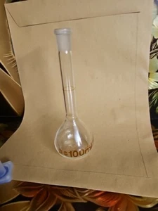 Messkolben mit Stopfen DURAN Hirschmann EM Brand Laborglas 100ml Neu - Bild 1 von 5