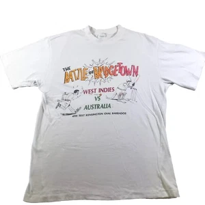 Vintage 1989 Cricket West Indies VS Australia White Large Battle Of Bridgetown - Bild 1 von 9