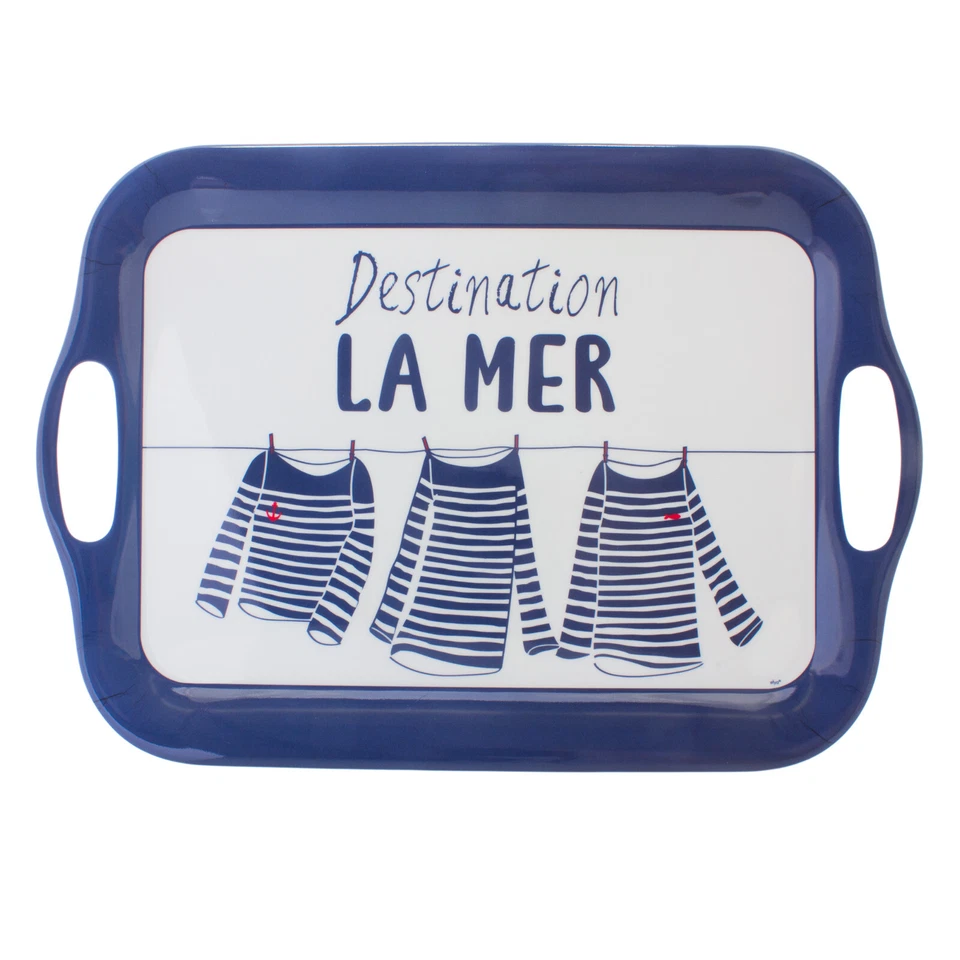 Tablett Serviertablett Maritim Destination Meer aus Frankreich 28 x 41 cm - Bild 1 von 1