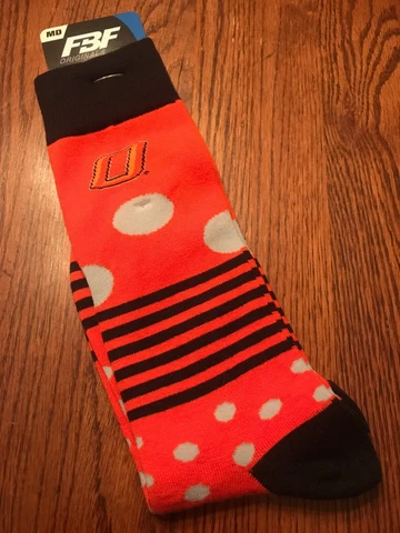 OSU Medium Knee High Socks *NWT* Orange & Black, Oklahoma State University, Dots Cover