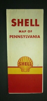 1949 Pennsylvania road map Shell oil Pittsburg Philadelphia - Image 1 of 4
