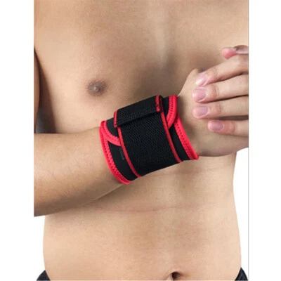 Men Elastic Wristband Adjustable Weightlifting Sports Fitness Running Support  - Image 1 of 4