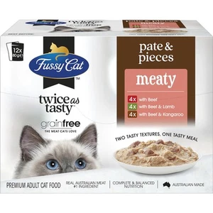 Fussy Cat Grain Free Meaty Cat Food 80g X 12 Pack - Picture 1 of 8
