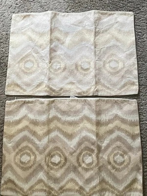 2 (1pr) fundas de almohada Anatola marfil caja y barril 24 x 16 pulgadas Foto 1 de 4