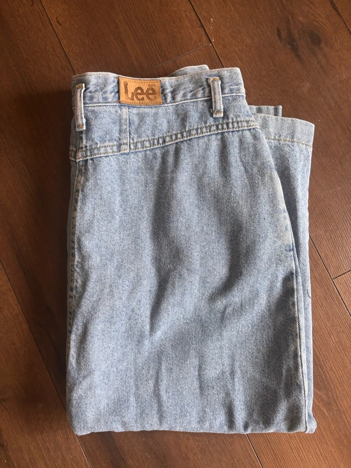 Vintage 80’s Lee  light wash denim jeans Skirt Long - Image 1 of 4