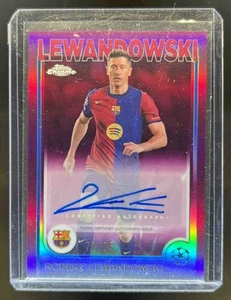 2024-25 Topps Chrome UEFA UCC Robert Lewandowski Auto Magenta Refractor #70/75 - Bild 1 von 2