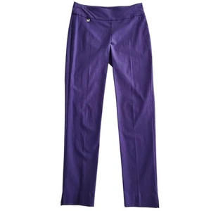 Peck & Peck lila Pull On Stretch Damen Hose Größe 2 Viskose Nylon Mischung - Bild 1 von 5