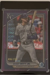 Bobby Witt Jr Topps Bowman Chrome 2024 Purple Mojo /250 Kansas City Royals - Bild 1 von 2