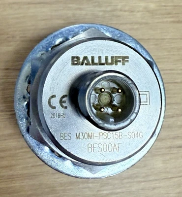 BALLUFF BES M30MI-PSC15B-S04G / BES00AE INDUCTIVE SENSOR *USED GUARANTEED* - Image 1 of 4