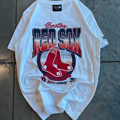 Boston Red Sox white  color reprint gift fan tee shirt  AN63577 - Image 1 of 2