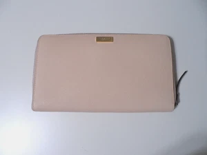Kate Spade Pink Newbury Lane Neda Zip Leather Large Wallet NWT - Picture 1 of 7