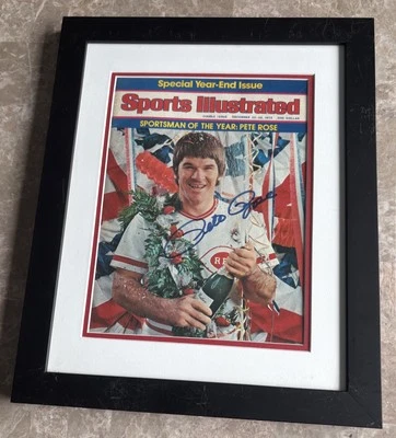 Pete Rose Signed 1975 Sports Illustrated Sportsman of the Year Framed Auto - Image 1 of 3