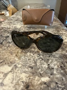 Occhiali da sole Ray Ban tartaruga RB4191 710/71 57 rotondi autentici lenti graffiate ๐ - Foto 1 di 11