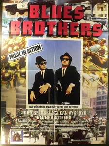 Blues Brothers - John Belushi - Dan Aykroyd - Filmposter A1 84x60cm gefaltet - Picture 1 of 1
