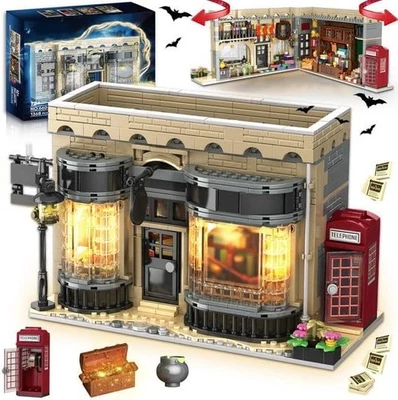 1368 PCS MOC Madam Malkins & Potages Cauldron Shop Building Blocks with Lighting - Image 1 of 4