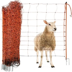 Agrarzone Schafnetz Classic mit Strom orange 50 m Doppelspitze Schafzaun - Bild 1 von 24