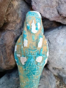RARO ANTICO ANTIQUARIATO EGIZIO il Servo Ushabti Shabti Pietra Egitto a.C. - Foto 1 di 8