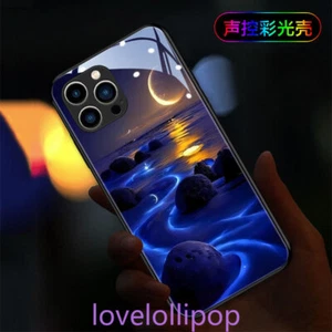 Sound Activated LED Glow Light up Phone Case Cover for iPhone 16 15 14 13Pro Max - Picture 1 of 17