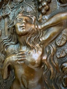Antique Art Nouveau Copper Panel – Early 20th Century – 57x17 cm - Picture 1 of 11