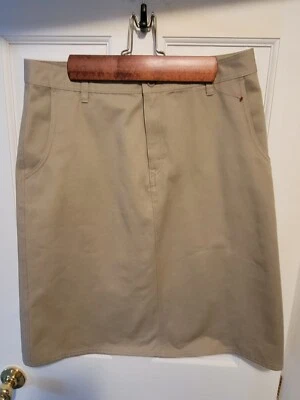 Falda Cabela's Hasta la Rodilla Tostado Caqui Talla 14 Bolsillos Laterales Cremallera Foto 1 de 4