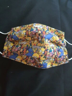 The Simpsons Face Mask Adult Size Washable Reusable Handmade Disney  - Image 1 of 2