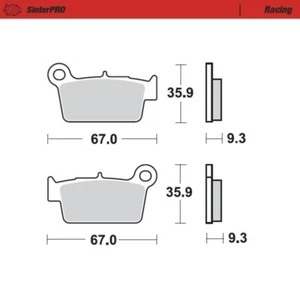 MotoMaster Rear Brake Pads for Beta XTRAINER 300 2015-2025 SinterPRO Racing  - Picture 1 of 1