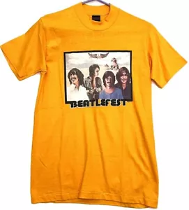 THE BEATLES ~ 1975 BEATLEFEST SHIRT ~ ORANGE/SMALL ~ 100% ORIGINAL ~ MINT! - Picture 1 of 4