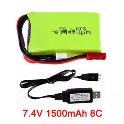 1PC 7.4V 1500mAh Transmitter Battery for RC Car Boat Flysky FS-GT5 DUMBORC X4/X6 - Image 1 of 4